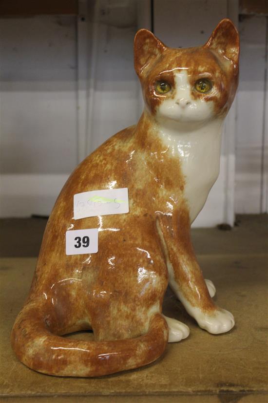 A Winstanley pottery model of a seated cat